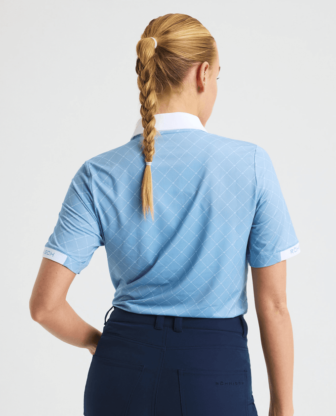 ROHNISCH Abby Polo Micro R Check Blue Dove