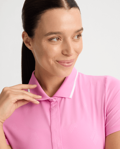 ROHNISCH Deni Polo Fuchsia Pink Print