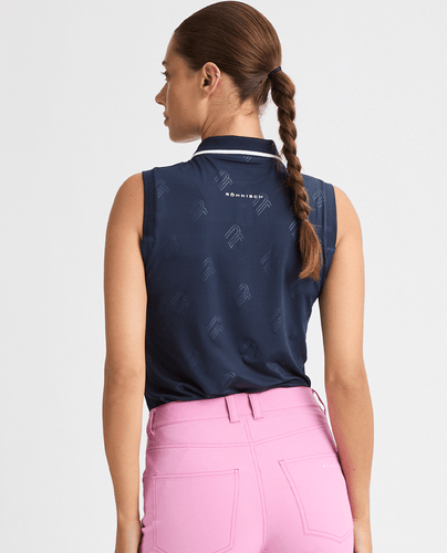 ROHNISCH Deni Sleeveless Polo Navy Print