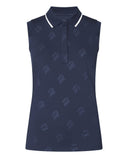 ROHNISCH Deni Sleeveless Polo Navy Print