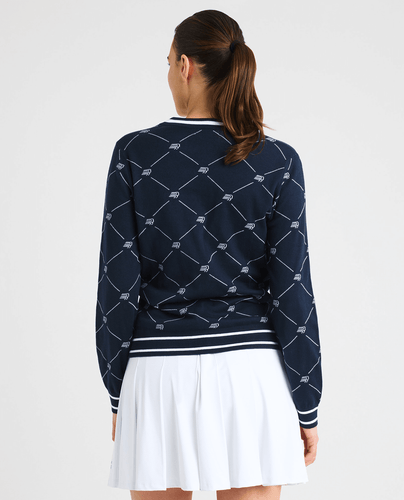 ROHNISCH Adele Knitted Sweater R Check Navy