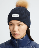 ROHNISCH Pom Braid Beanie Hat Navy