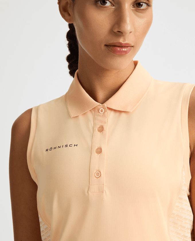 ROHNISCH Abby Sleeveless Polo Monogram Peach