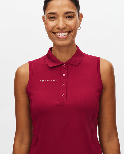 ROHNISCH Nicky Sleeveless Polo Beet Red