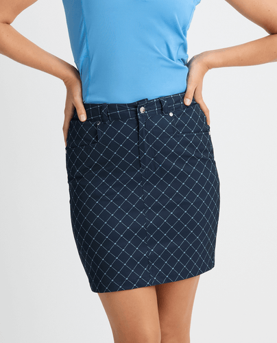 ROHNISCH Chie Comfort Skort Micro R Check Navy