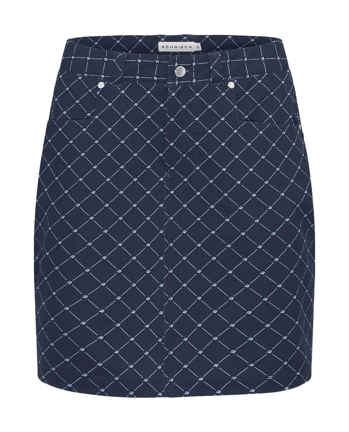 ROHNISCH Chie Comfort Skort Micro R Check Navy