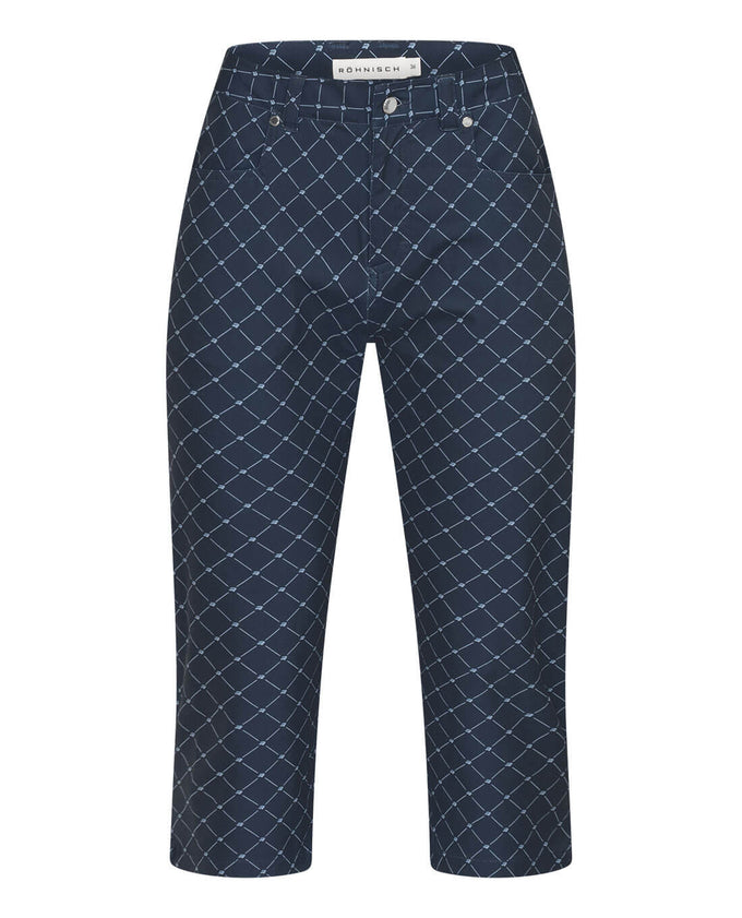 ROHNISCH Chie Comfort Capri Micro R Check Navy