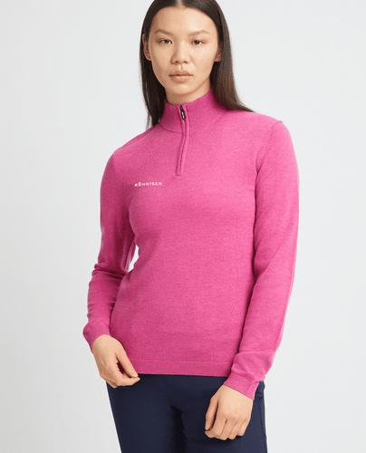 ROHNISCH Kora Knitted Half Zip Carmine Rose