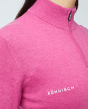 ROHNISCH Kora Knitted Half Zip Carmine Rose