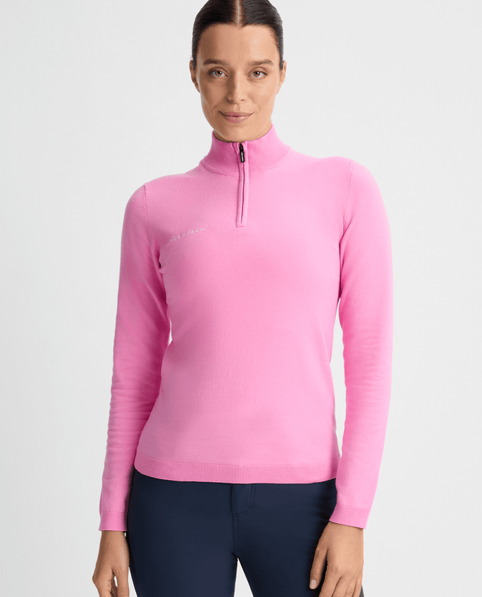 ROHNISCH Kora Knitted Half Zip Fuchsia Pink