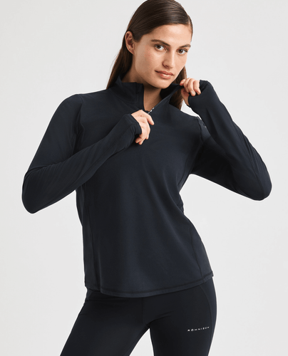 ROHNISCH Layering Half Zip Brushed Mid Layer Black