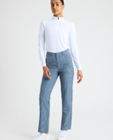ROHNISCH Fairway Brushed Winter Trouser 30'' Mini Check Navy
