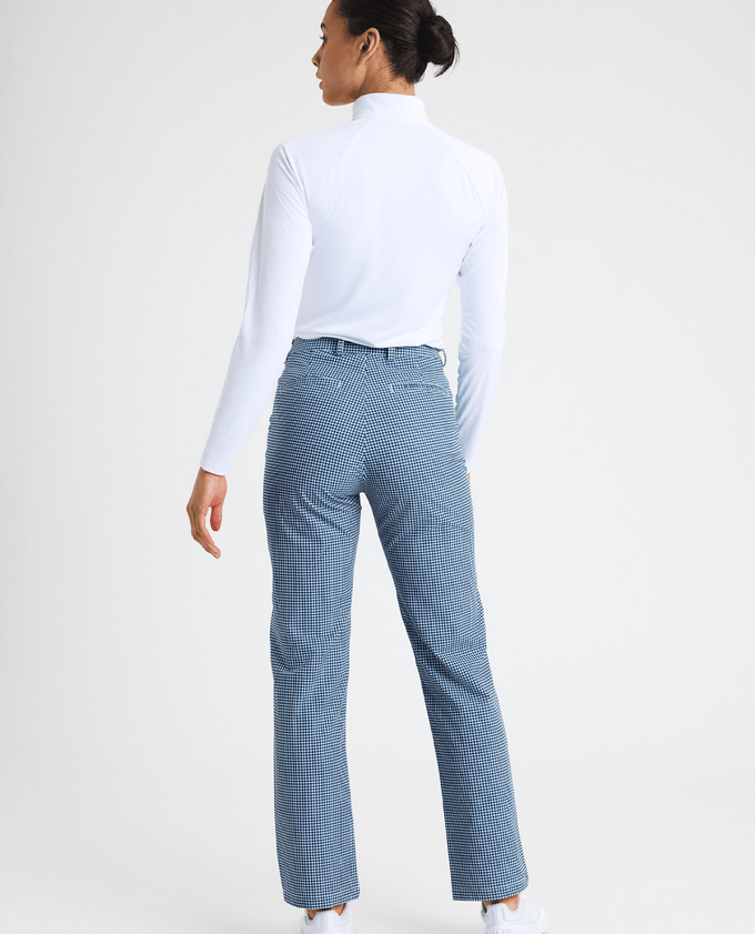 ROHNISCH Fairway Brushed Winter Trouser 30'' Mini Check Navy