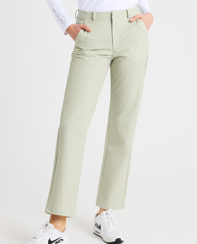 ROHNISCH Fairway Brushed Winter Trouser 30'' Mini Check Sage