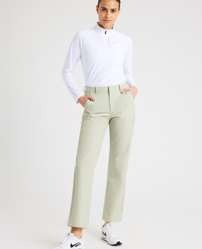 ROHNISCH Fairway Brushed Winter Trouser 30'' Mini Check Sage