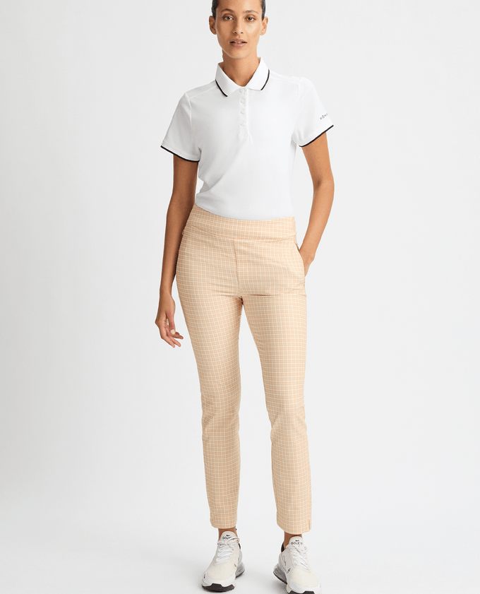 ROHNISCH Grace Ankle Trouser Mini Check Peach