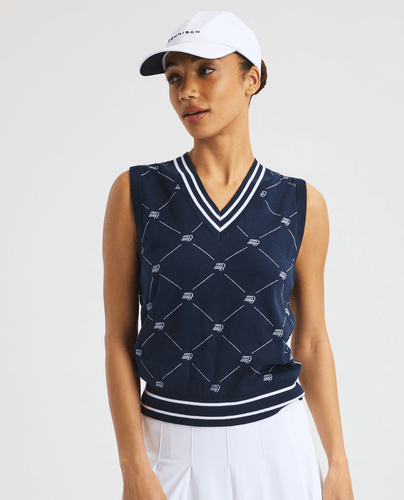 ROHNISCH R Logo Vest R Check Navy