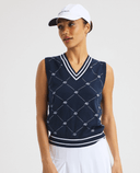 ROHNISCH R Logo Vest R Check Navy