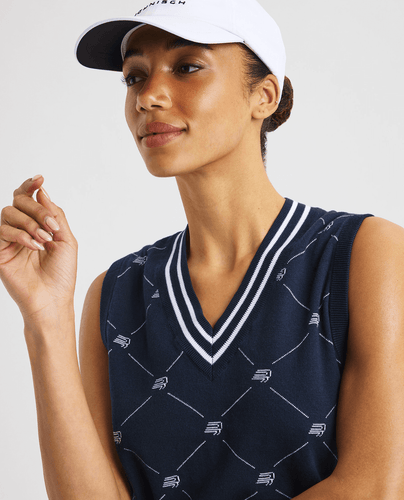 ROHNISCH R Logo Vest R Check Navy