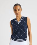 ROHNISCH R Logo Vest R Check Navy