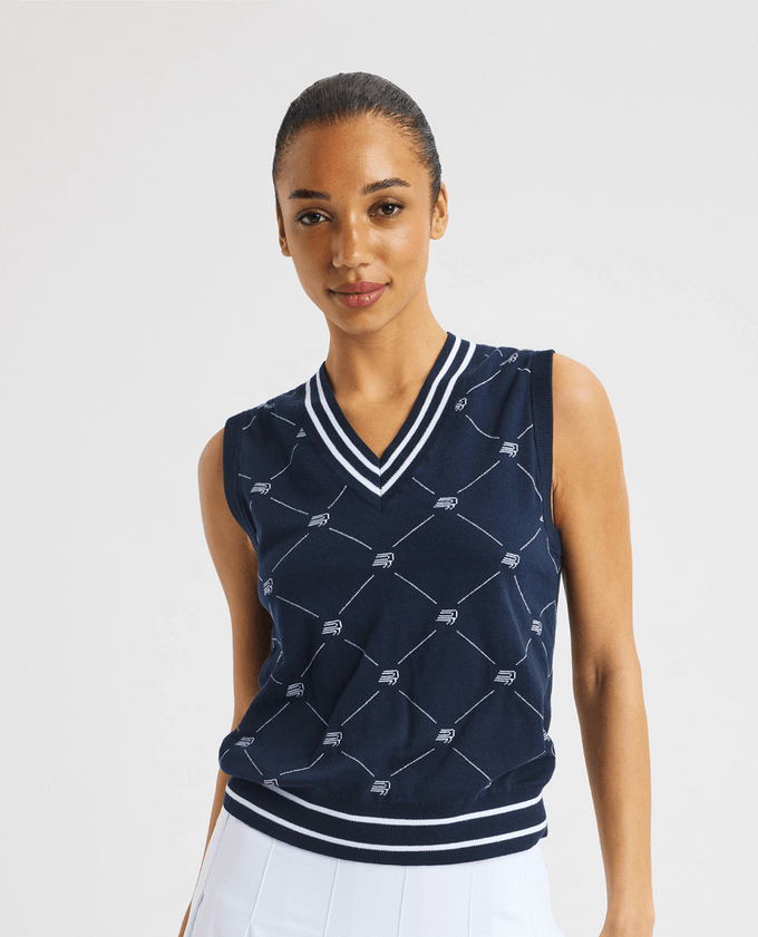 ROHNISCH R Logo Vest R Check Navy