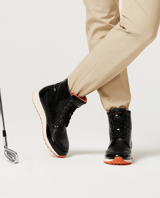SIZE UK 5 - DUCA DEL COSMA Lorenza Waterproof Golf Boot Black