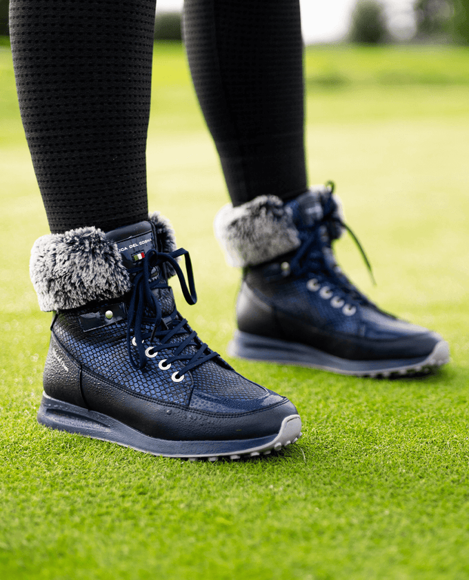 SIZE UK 5 - DUCA DEL COSMA Francesca Waterproof Golf Boot Navy