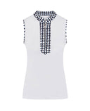 SWING OUT SISTER Zest Pique Pattern Sleeveless Polo Love Golf