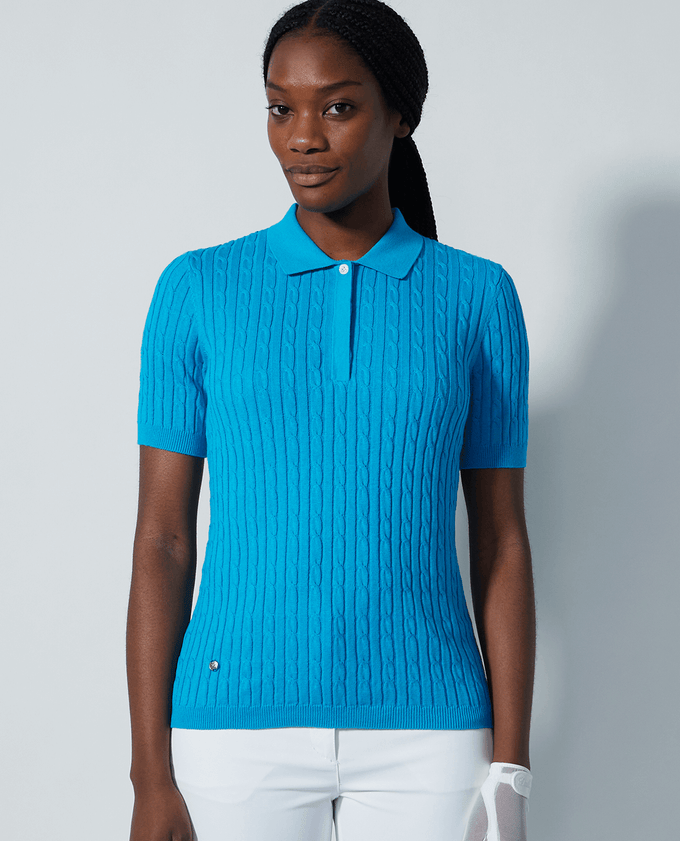 DAILY SPORTS Madelene Cashmere Knitted Polo 273 Sea Salt