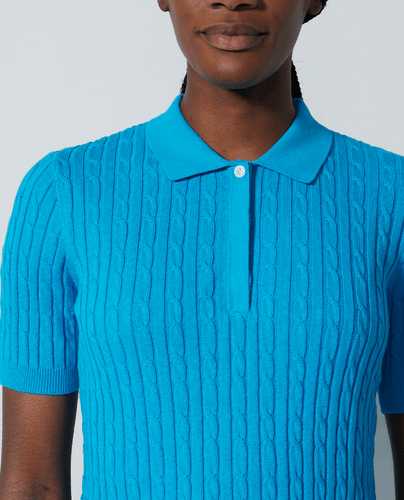 DAILY SPORTS Madelene Cashmere Knitted Polo 273 Sea Salt