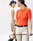 DAILY SPORTS Madelene Cable Knitted Polo 273 Cadmium