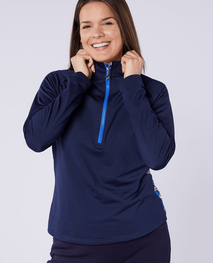 SWING OUT SISTER Winnie 1/4 zip Mid Layer Animal Instinct
