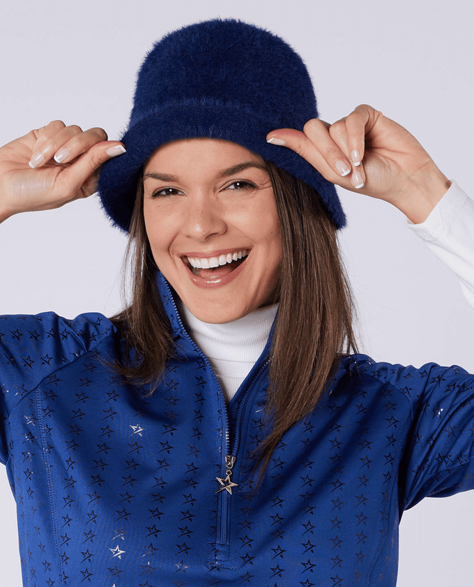 SWING OUT SISTER Bella Fur Bucket Hat True Navy