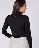 SWING OUT SISTER Nia Ribbed Winter Roll Neck Pitch Black