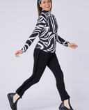 SWING OUT SISTER Valentina 1/4 zip Mid Layer Lynx Lime