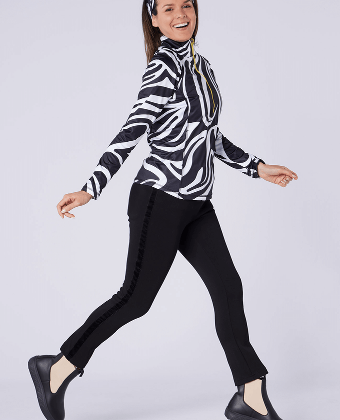 SWING OUT SISTER Valentina 1/4 zip Mid Layer Lynx Lime