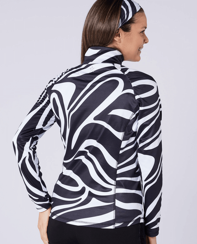 SWING OUT SISTER Valentina 1/4 zip Mid Layer Lynx Lime