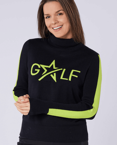 SWING OUT SISTER Sabrina Golf Sweater Pitch Black