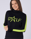 SWING OUT SISTER Sabrina Golf Sweater Pitch Black