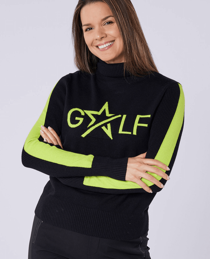 SWING OUT SISTER Sabrina Golf Sweater Pitch Black