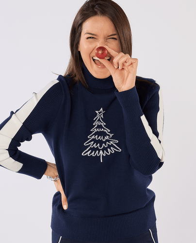 SWING OUT SISTER Icon Christmas Sweater Navy