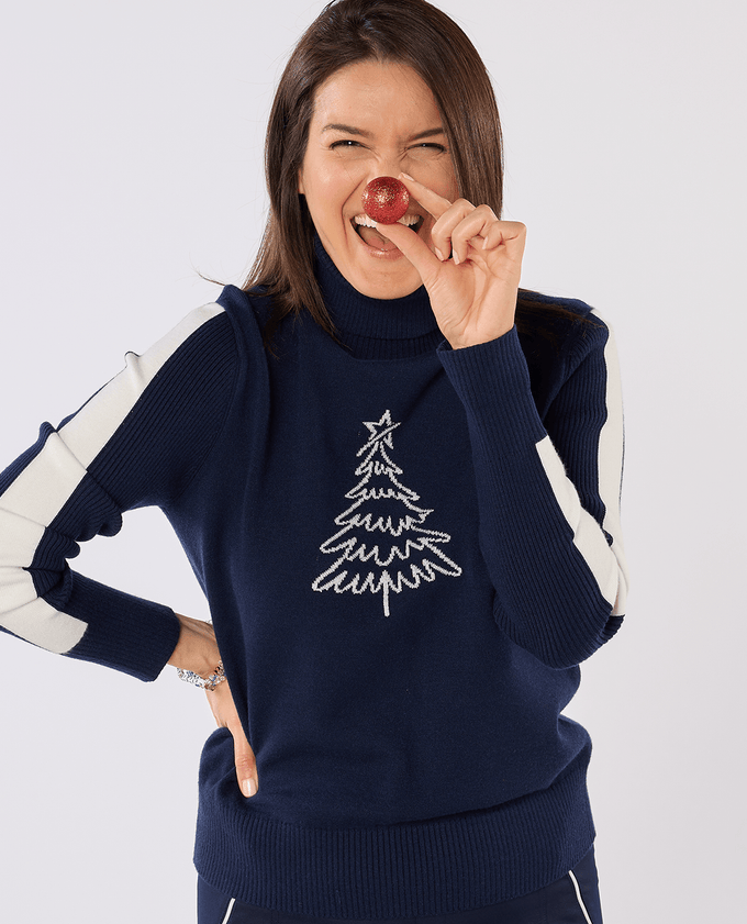 SWING OUT SISTER Icon Christmas Sweater Navy