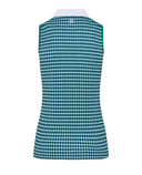 SWING OUT SISTER Beth Pattern Sleeveless Polo Aquatic Awe