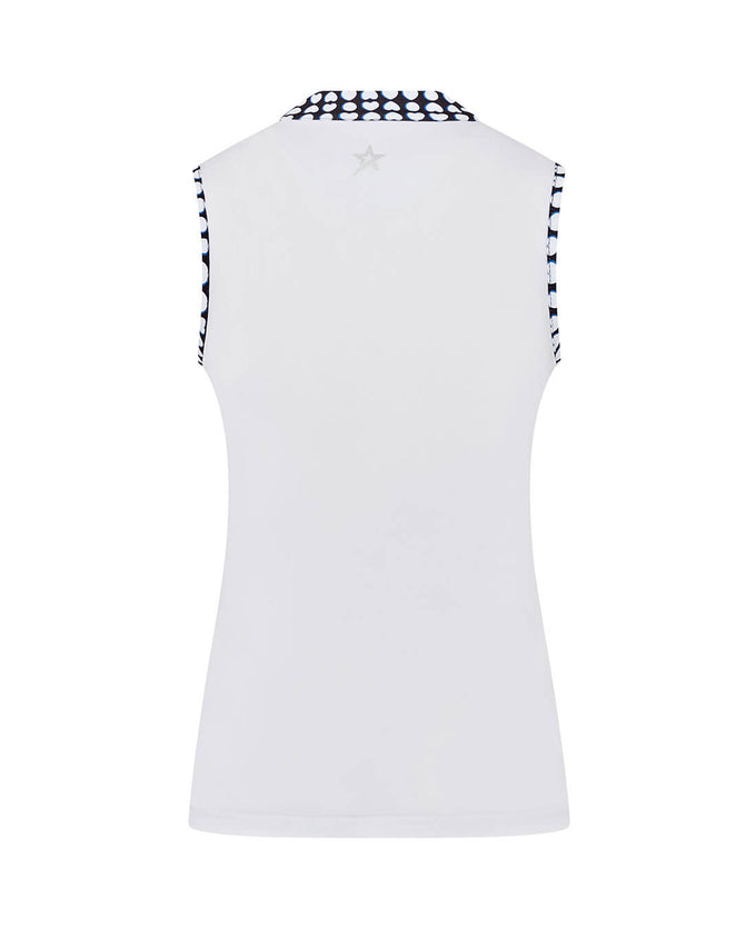 SWING OUT SISTER Zest Pique Pattern Sleeveless Polo Love Golf