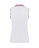 SWING OUT SISTER Zest Pique Pattern Sleeveless Polo Jumping Beans