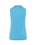 SWING OUT SISTER Pickle Pique Sleeveless Polo Sky Blue