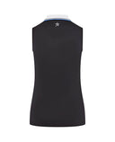 SWING OUT SISTER Pickle Pique Sleeveless Polo Black