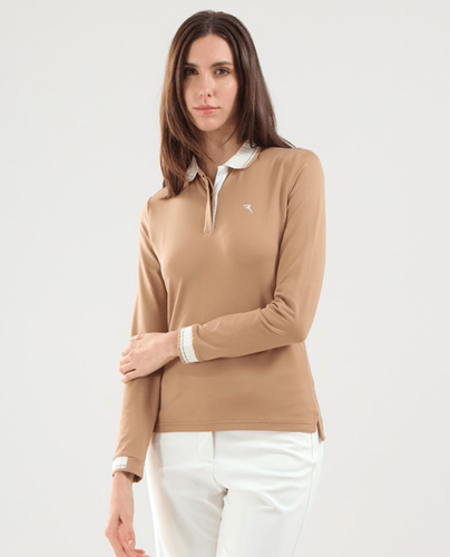 CHERVO Amarti Winter Brushed Long Sleeve Polo Pampas