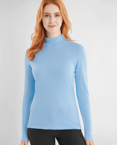 GREEN LAMB Knox Cashmere Mix Roll Neck 988 Ice Blue