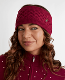 GREEN LAMB Kensington Fleece Lined Headband Deep Beet